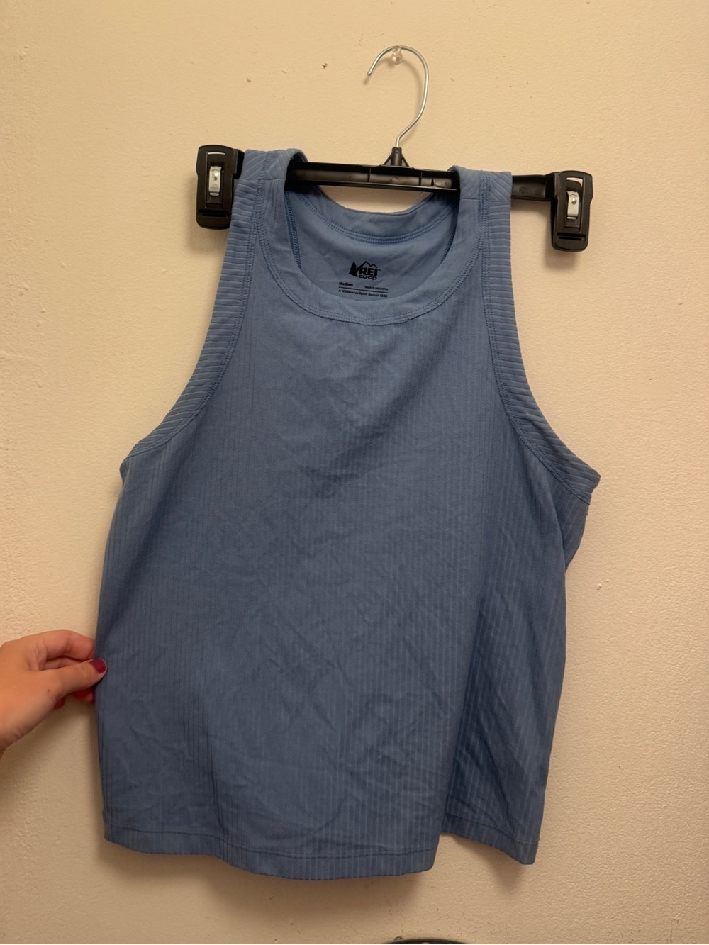 REI Dusty Blue Ribbed Tank Top